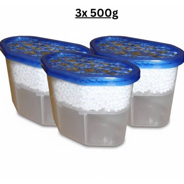 3X 500g Interior Dehumidifier Boxes Moisture Absorber Crystals Removes Damp, Mould & Condensation