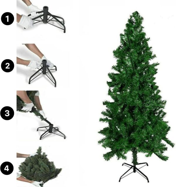 A-Z Christmas Tree 7ft Xmas Tree with Metal Stand - 1000 Tips - Green